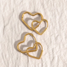 Lade das Bild in den Galerie-Viewer, Heart Hoops Baby Silber | Gold