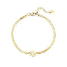 Lade das Bild in den Galerie-Viewer, Edelstahl Armband mit Smiley Gold | Silber
