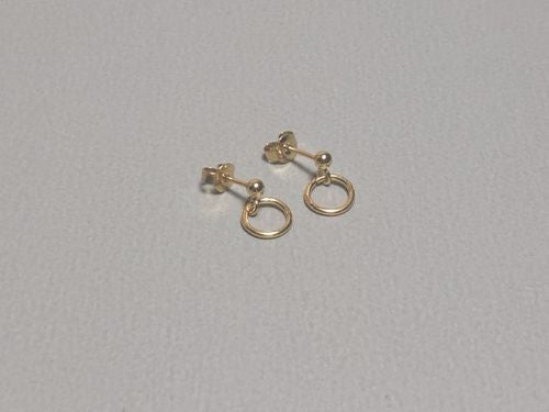 Ohrring mit Ring | Gold & Silber